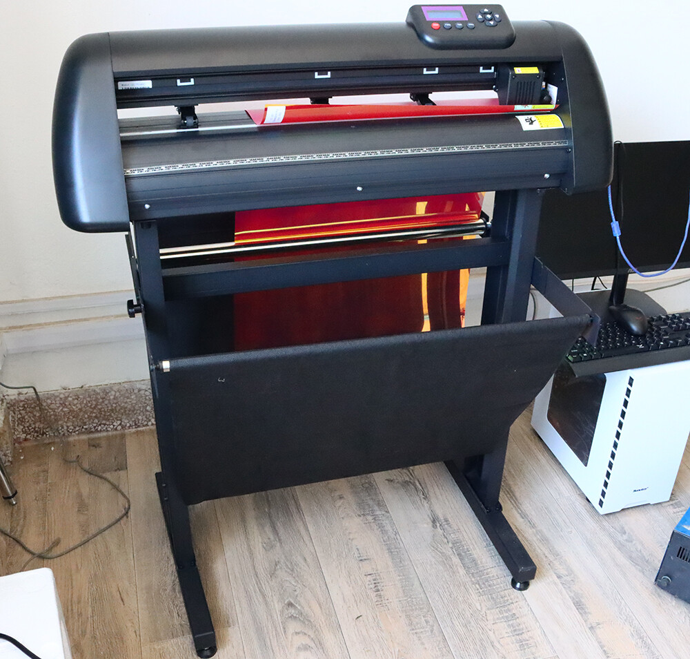 24" Vinyl Cutter Machine Cutting Plotter w/ LCD Screen Automatic Edge Inspection