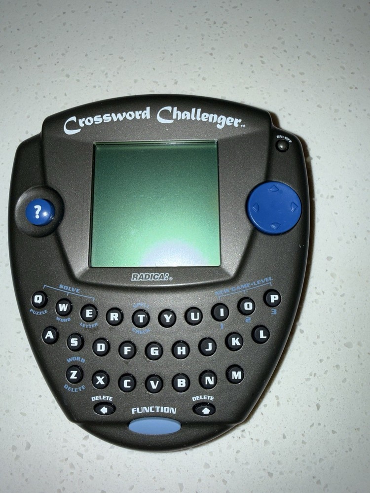 Radica Crossword Challenger handheld electronic game Released Around 1999