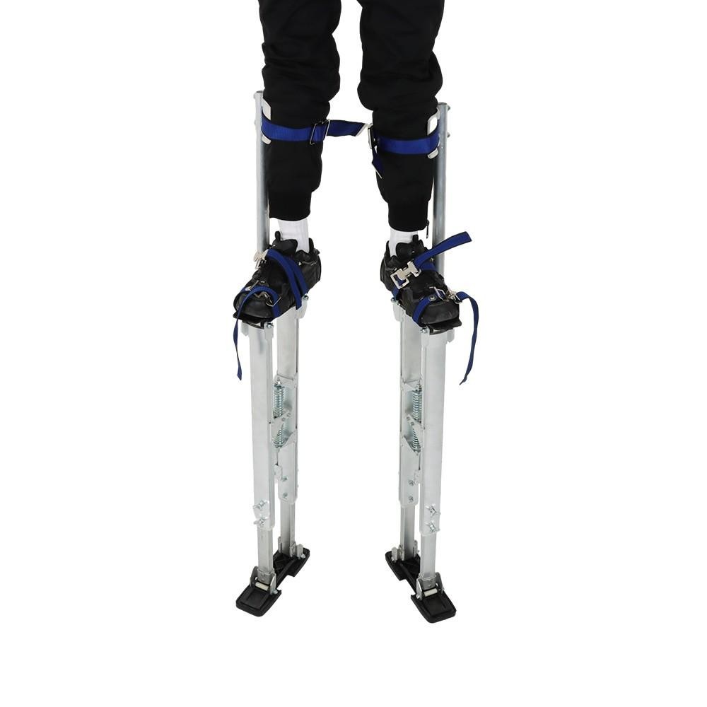 Drywall Stilts Painters Walking Finishing Tools Adjustable 36" - 48" Silver