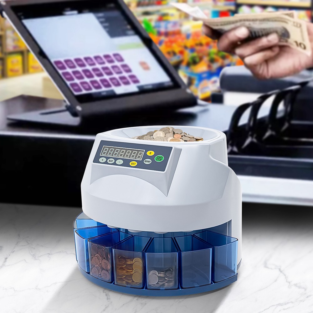 Digital Electronic Automatic Coin Sorter Machine Counter Counting Change Money