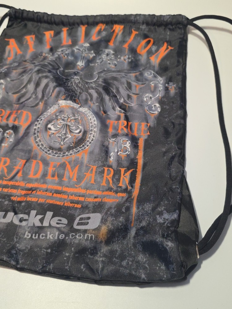 AFFLICTION Light Weight Drawstring Back Pack/Bag. [C3]