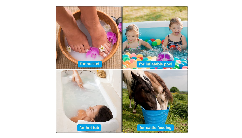 Electric Pool Water Heater Portable Hot Bath Tub Warmer Heating Element 1500W