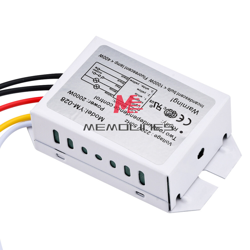 220V 2Way 3-Section 1000W Section Switch for Ceiling Light Independence Control