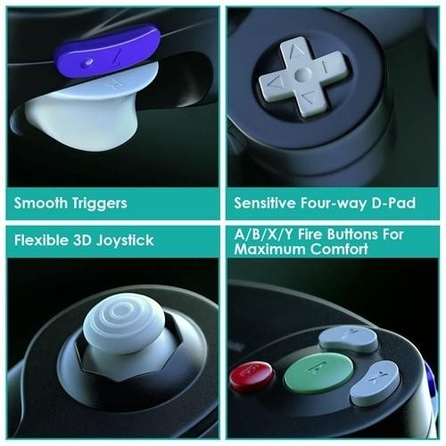 Black Game Controller Gamepad Replacement for Nintendo GameCube NGC Wii