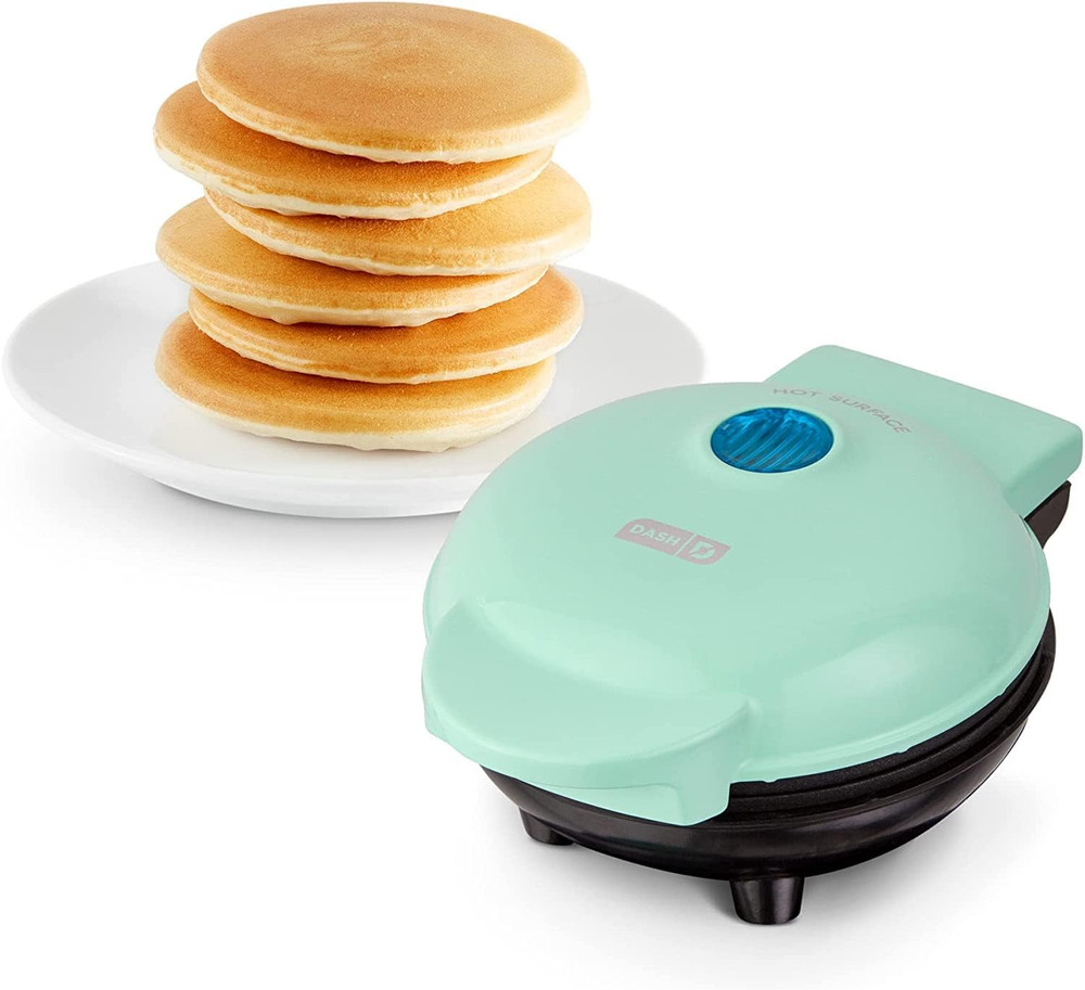 Mini Griddle Maker Nonstick Pancake Sandwich Maker Compact Aqua