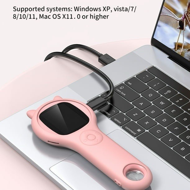 Microscope for Kids - Portable Handheld Magnifying Glass Digital Microscope