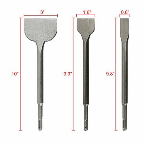 6pcs SDS Plus Rotary Hammer Bits Concrete Drill Chisels Tile Chisel Concrete Set