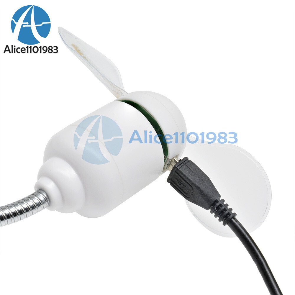 LED Clock Fan Mini USB Powered Cooling Flashing Programmable Character Desk Fun