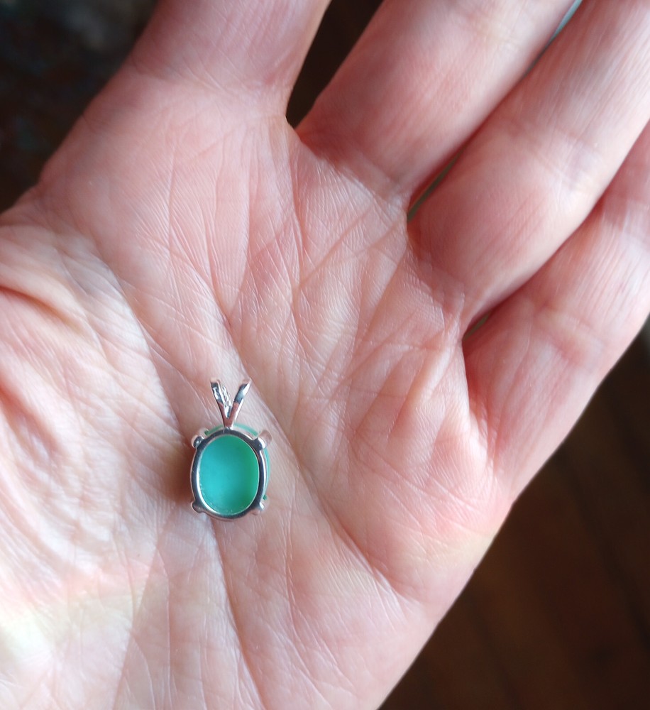 Gem Silica Chrysocolla Pendant Sterling Silver video