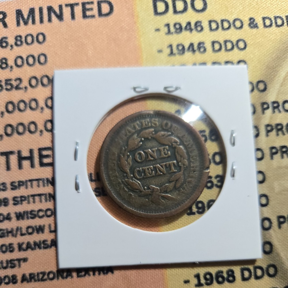 1852 Braided Hair Large Cent XF