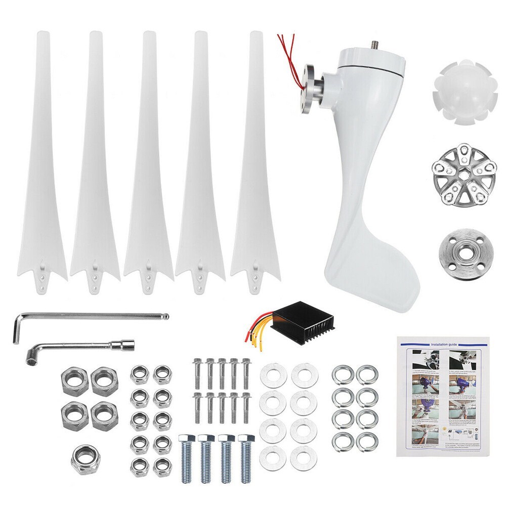 2 Sets Wind Turbines Generator 3000W Max Power W/ Charge Controller Windmill 48V