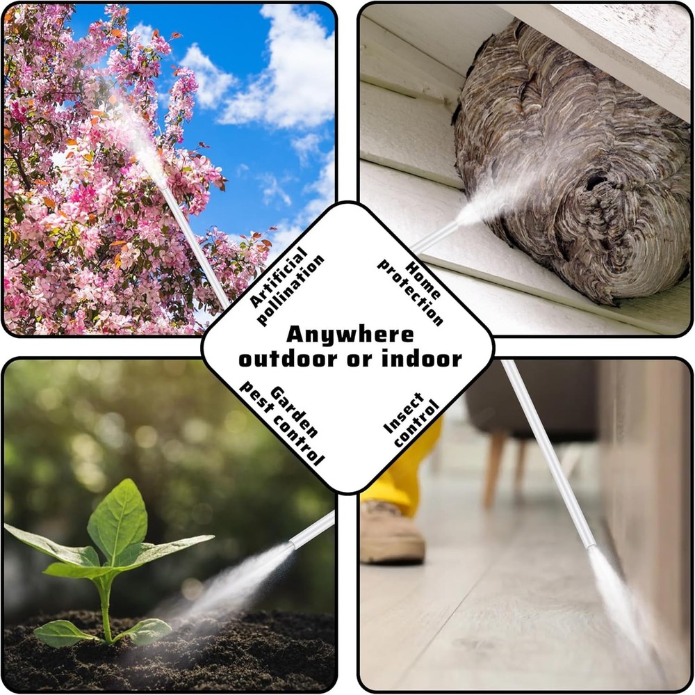 19" Powder Duster Sprayer with Push-Pull Air Pump for Diatomaceous Earth, Delta