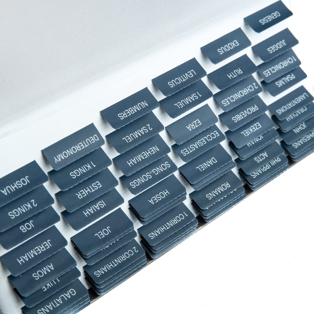 Laminated Bible Tabs - Easy Apply Large Print Index Tabs for Study Journaling