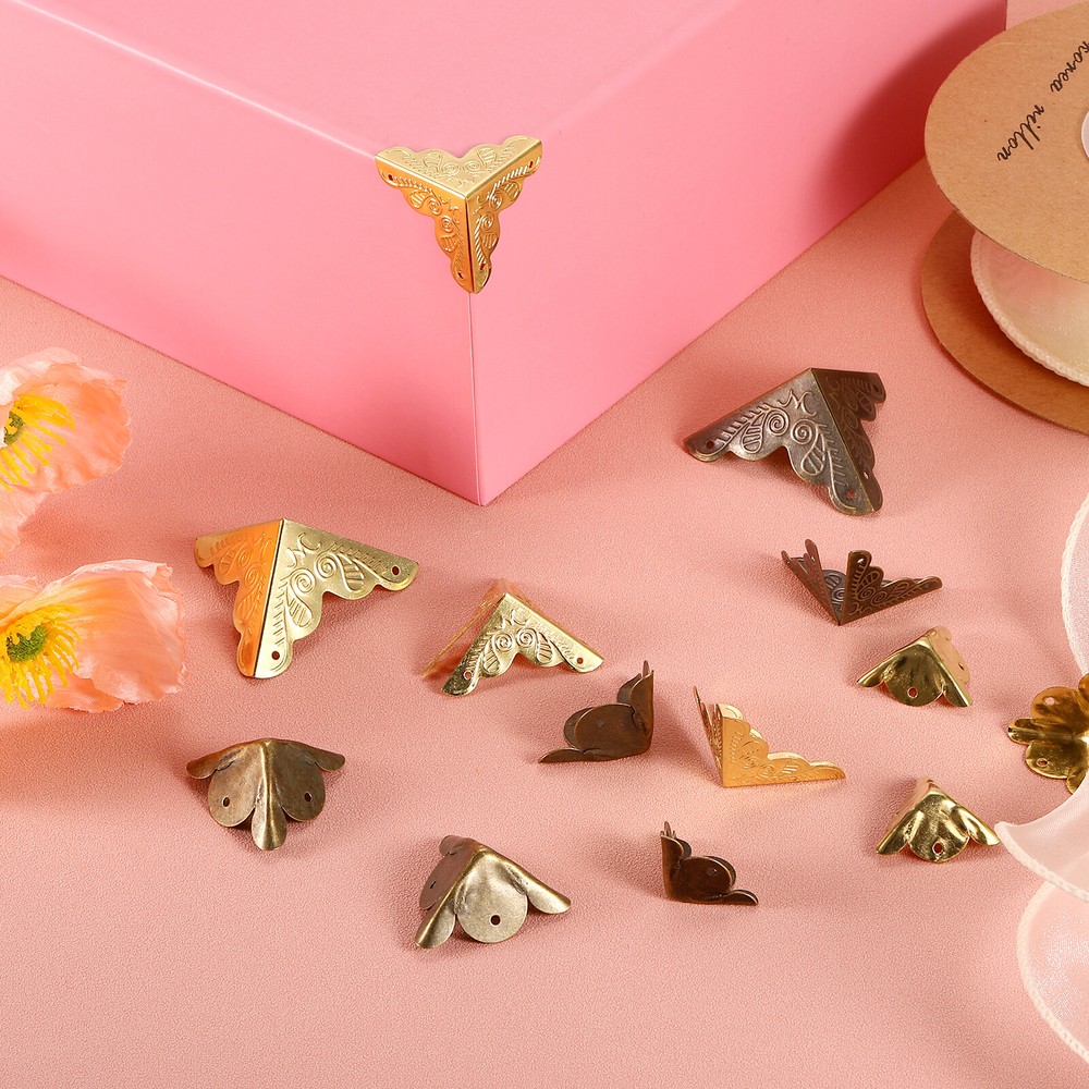 36 Pcs 25mm Decorative Box Corner Cover, Corner Protector, Silver