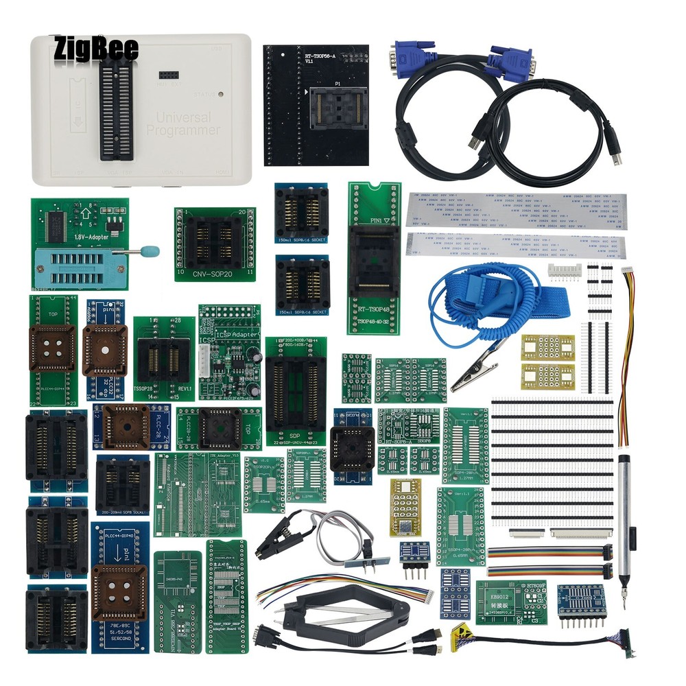 RT809H-53 Item Universal IC Programmer EMMC-Nand FLASH Programmer + 53 Items