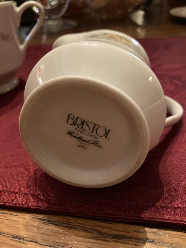 Bristol Wooland Rose Sugar & Creamer Set # 7003