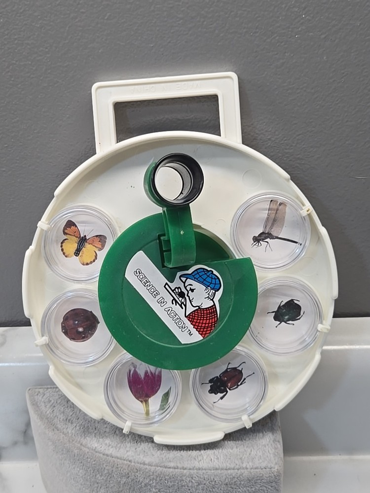 vintage science in action bug viewer with microscope for kids