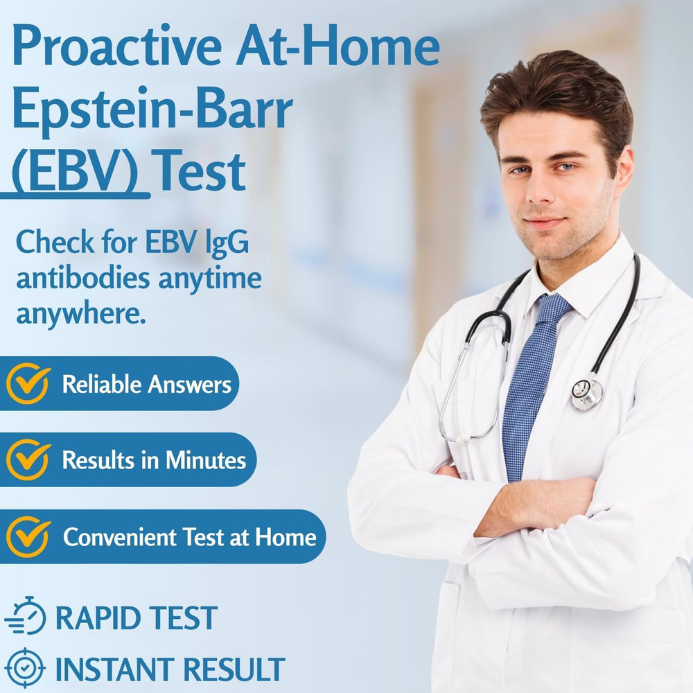 Epstein-Barr (EBV) Test Kit at-Home – No Need for a lab Visit– Detects IgG Respo