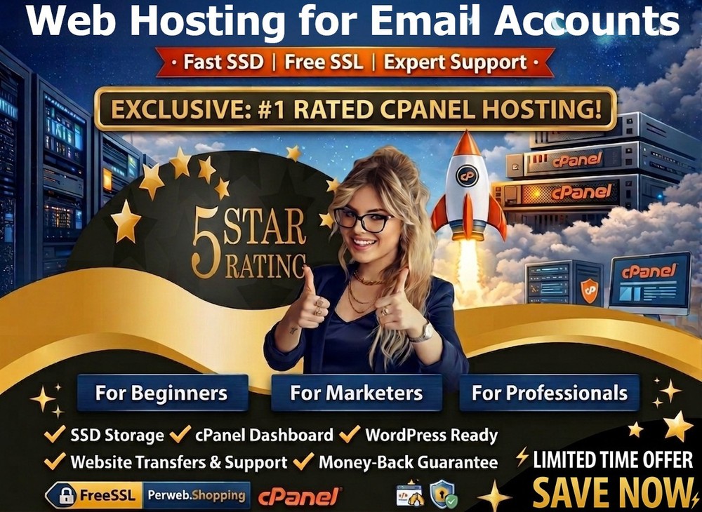 Web Hosting for Email Accounts – 📧 Fastest SSD + Free SSL + Support | $14.99/Yr