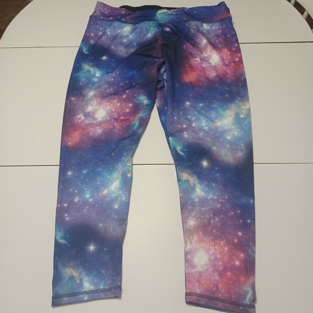 Zone Pro Women Pant Purple Galaxy Stretch Pull Ons Plus 3X Polyester Leggings