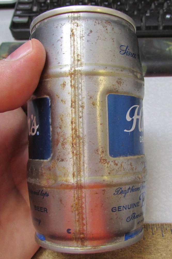 Hamms Draft Keg Barrel pull tab style beer can (empty) nice colors & graphics