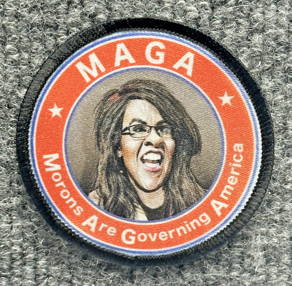 Anti-Trump Morale Patch Hook & Loop MAGA Morons Funny - Boebert Version