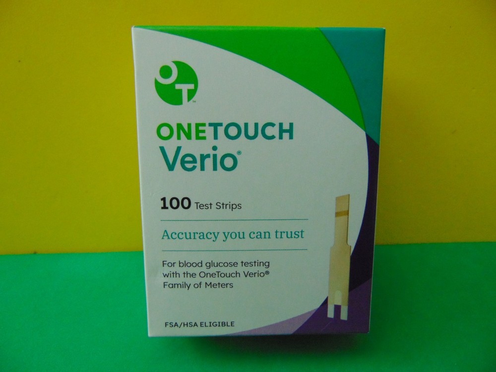 100 One Touch Verio Test Strips Exp May 2027 Mint Box New & Sealed