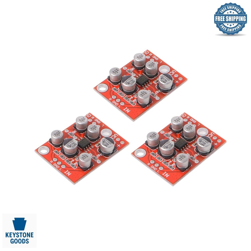 3-Pack AD828 Stereo Preamplifier Boards for Audio Projects