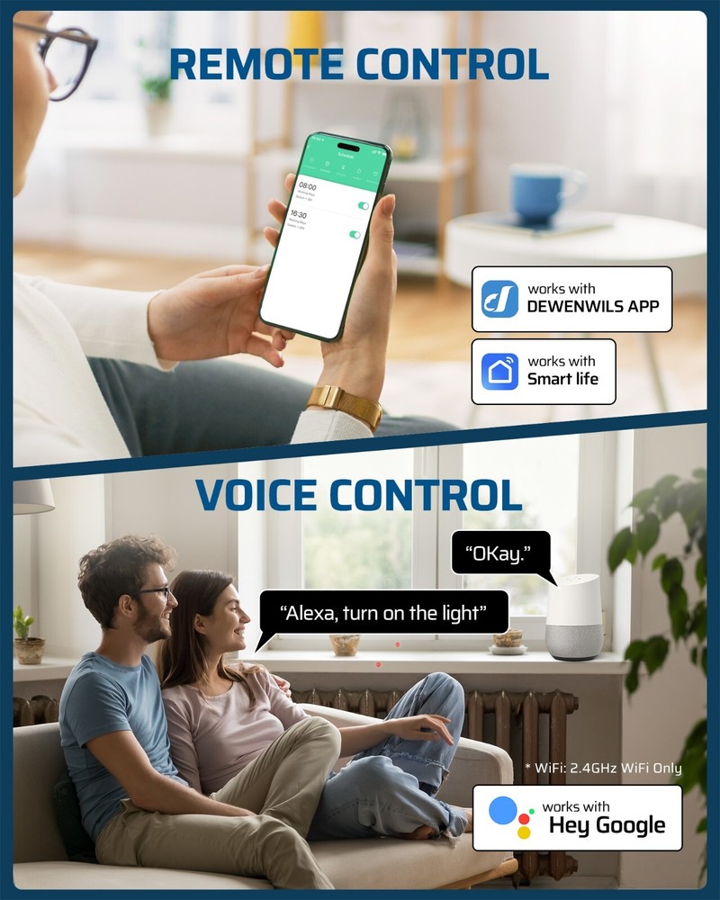 DEWENWILS Pool Pump Timer, Outdoor Smart WiFi Box Wireless Controller Timer