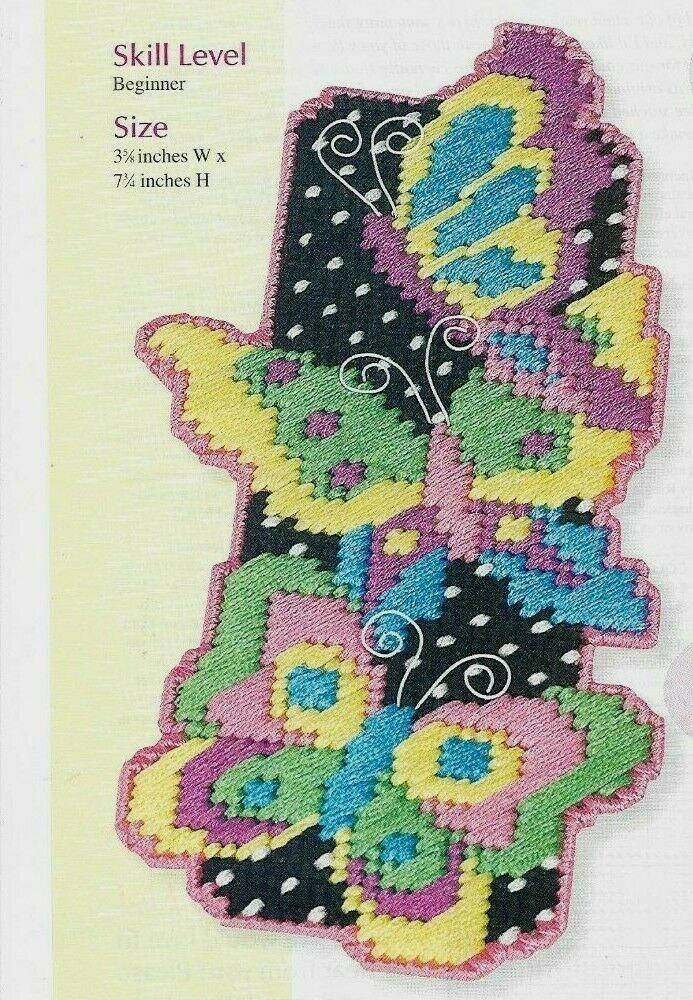 BUTTERFLY BOOKMARK HOME DECOR PLASTIC CANVAS PATTERN INSTRUCTIONS