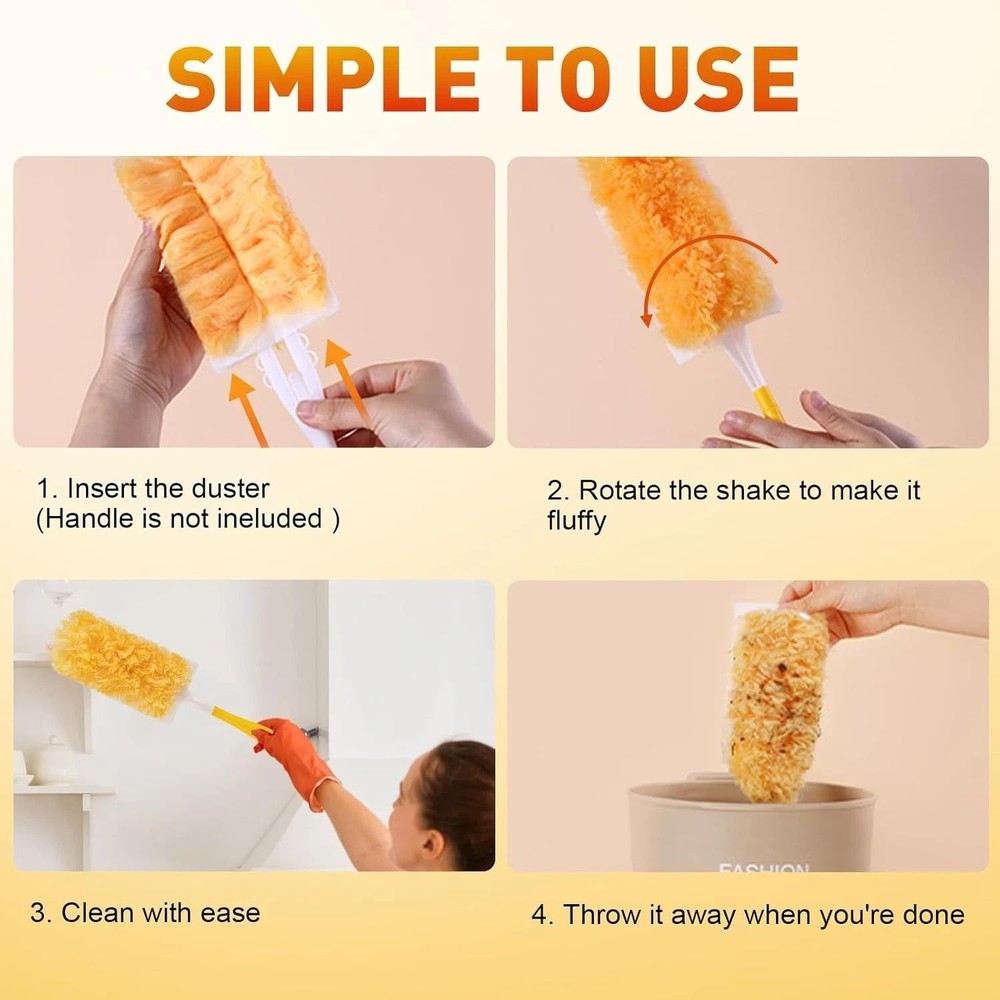 Heavy Duty Duster Refills Compatible with Swiffer Duster Unscented Disposable