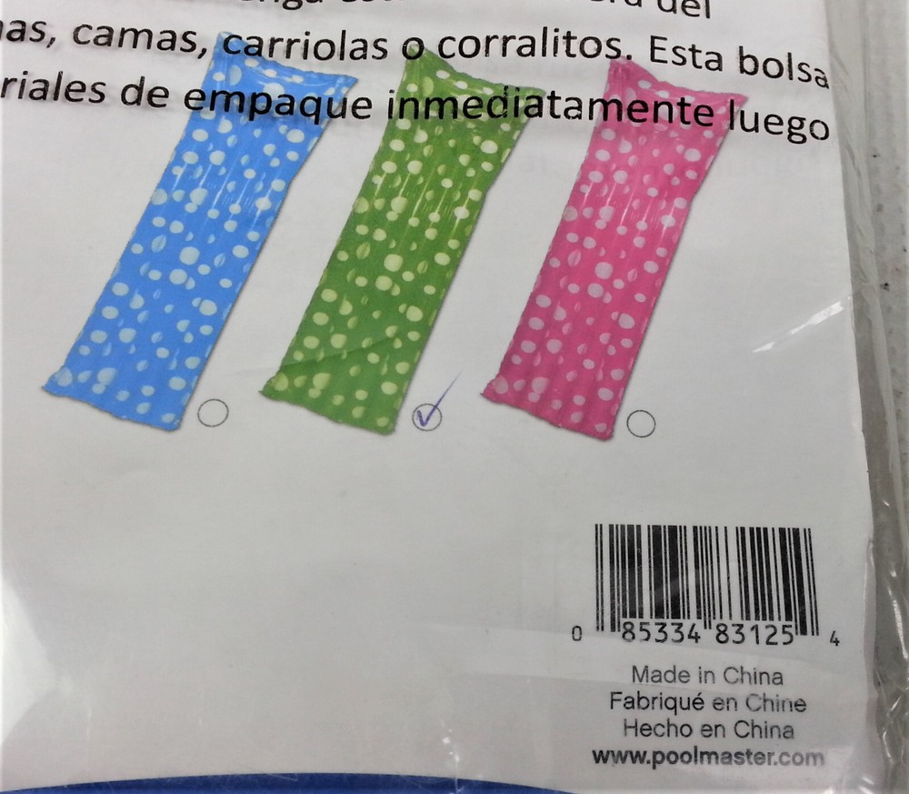 Poolmaster Pool Float Polka Dot Mattress 72" Green SEALED Summer Fun