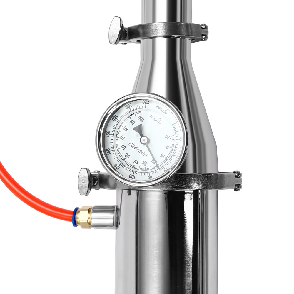 4" Inch Stainless Moonshine Still Reflux Column With Copper Bubble Plate 52 Gal