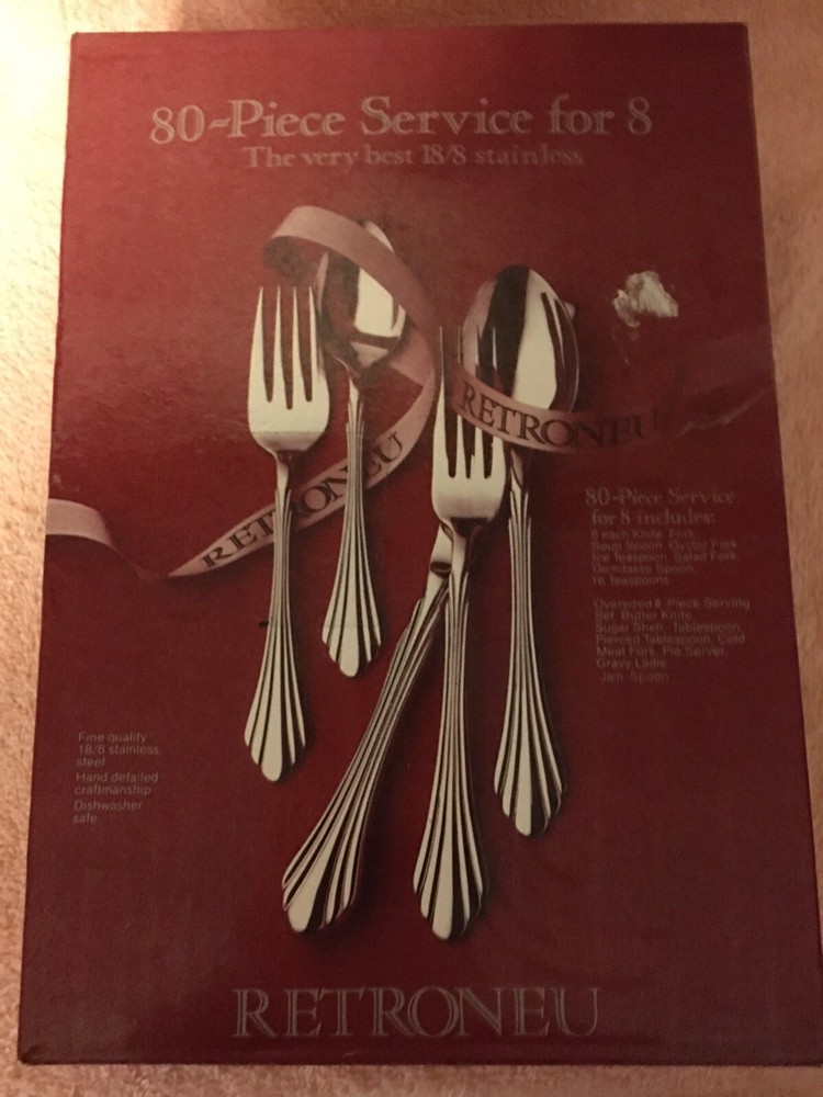 Retroneu BARRINGTON Stainless Korea Glossy Silverware Flatware; NEW!! CHOICE!!!