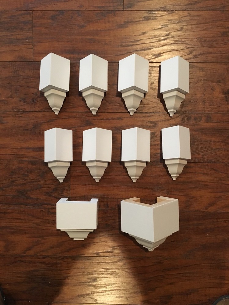 Crown Molding Transitions inside/outside/mid Transition! 7 Piece 4 5/8” Set