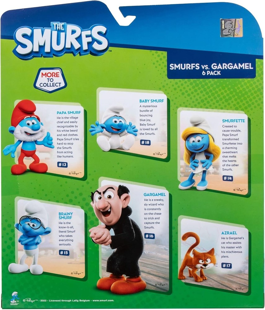 The Smurfs GARGAMEL VS 6 Figure Multipack - Features 2-Inch...