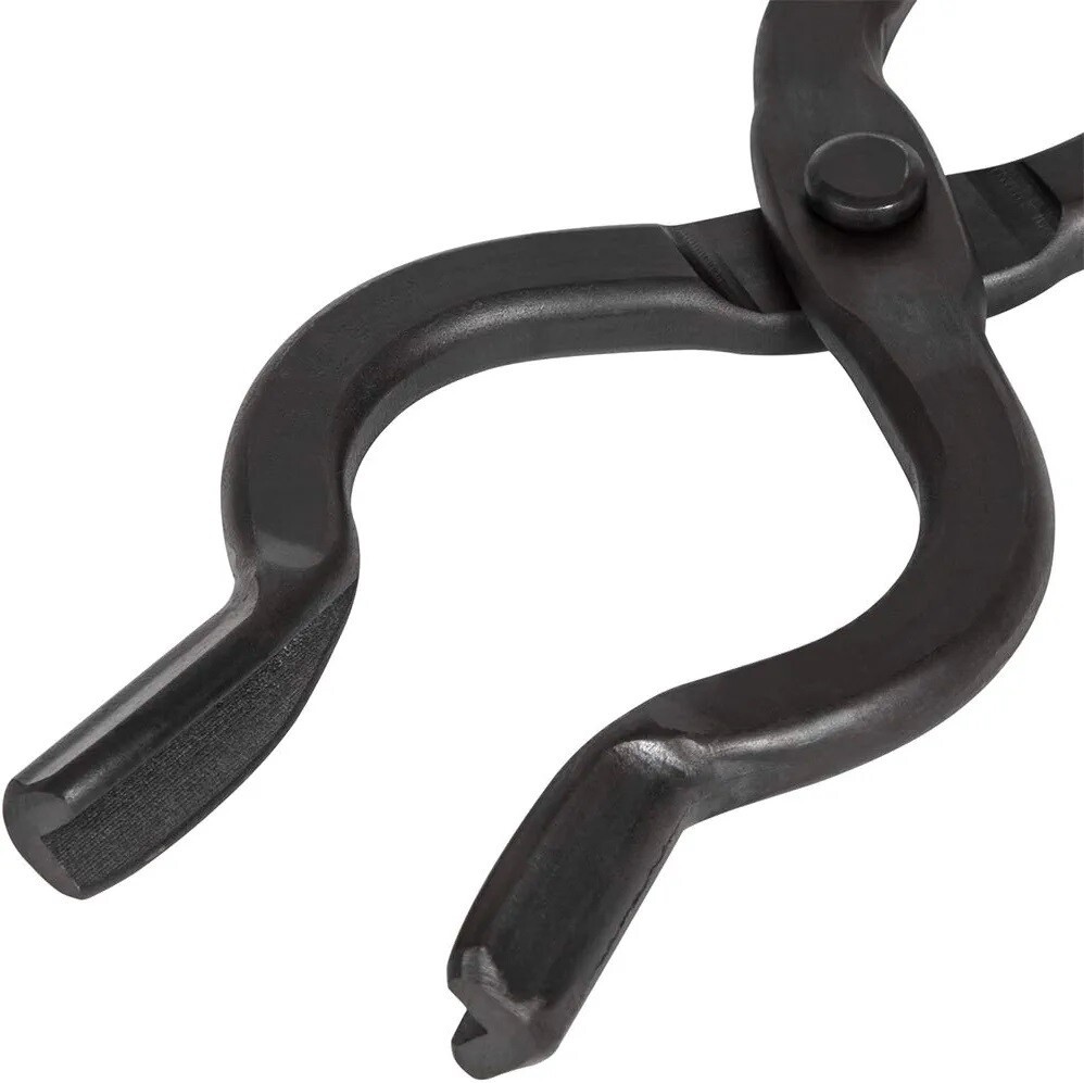 Beginner Blacksmith Tongs Blacksmith Forge Tong Tools Set V-Bit,Flat Jaw,Pick Up