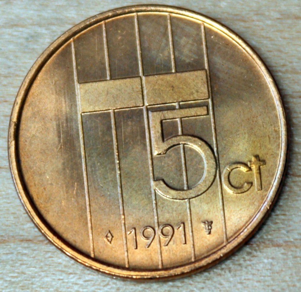1991 Netherlands 5 Cents