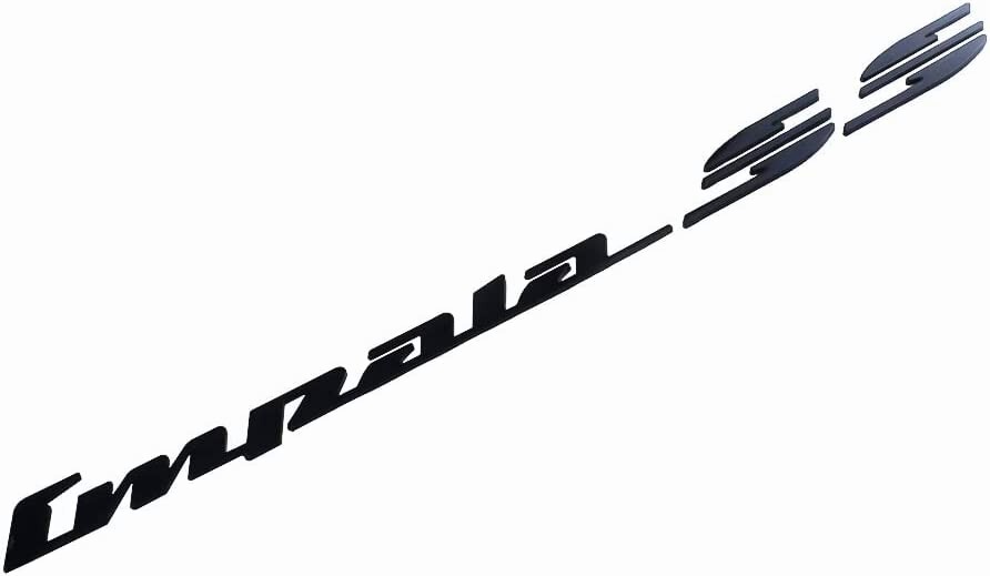 2Pcs Impala Ss Rear Quarter Panel Emblem for 1994 1995 1996 Impala (Gloss Black)