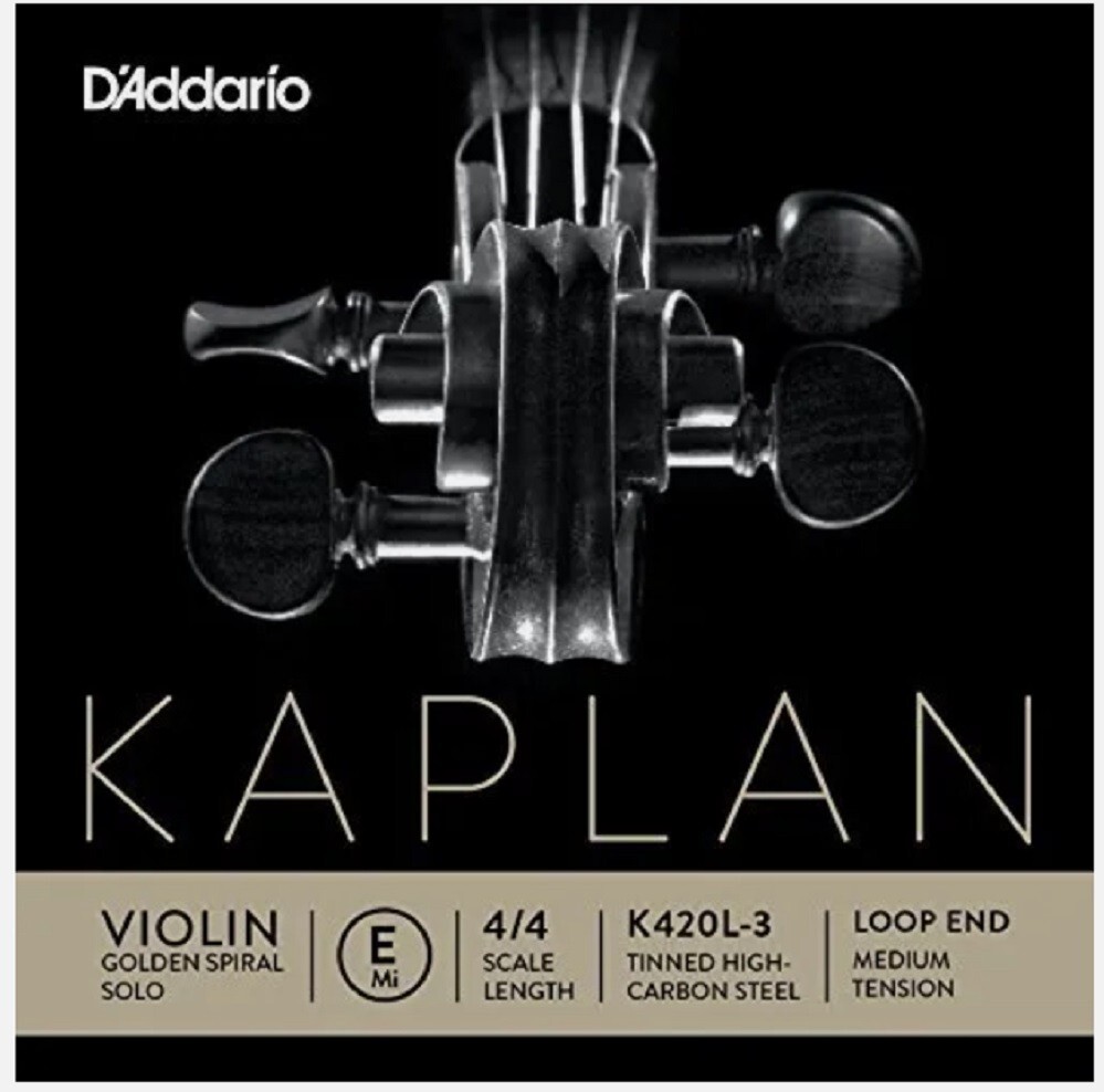 Kaplan Golden Loop End Violin Single E String 4/4 Medium Tension