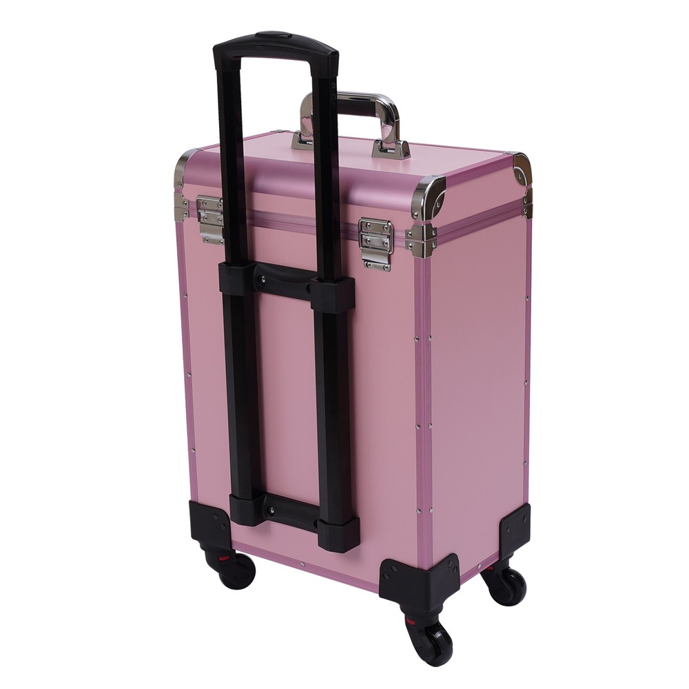 Professional Rolling Makeup Train Case Makeup Storage Organizer Cosmetic Trolley