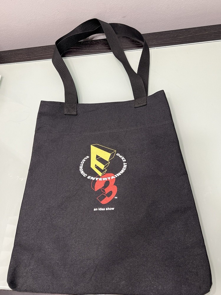 E3 Electronic Entertainment Expo Black Plastic Tote Bag