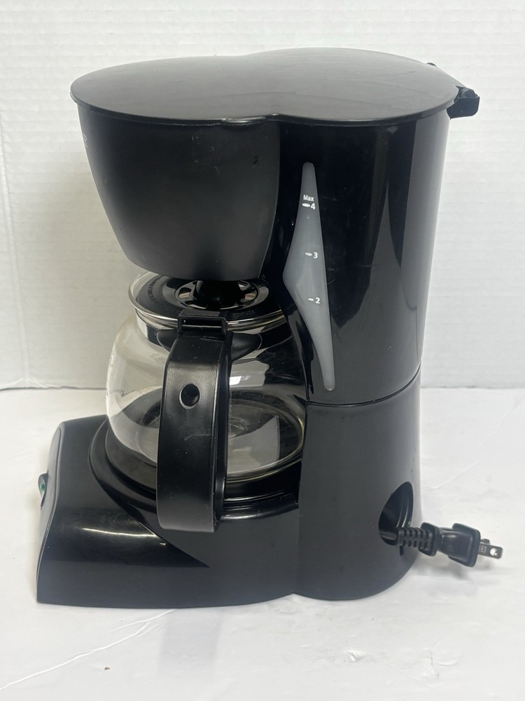Mr Coffee Switch 4 Cup Drip Coffee Maker Brewer Model #DR5 - Black - TESTED