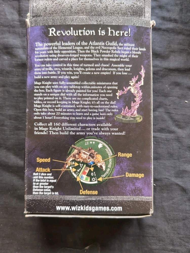 Mage Knight Unlimited Starter Set Box Incomplete. N622
