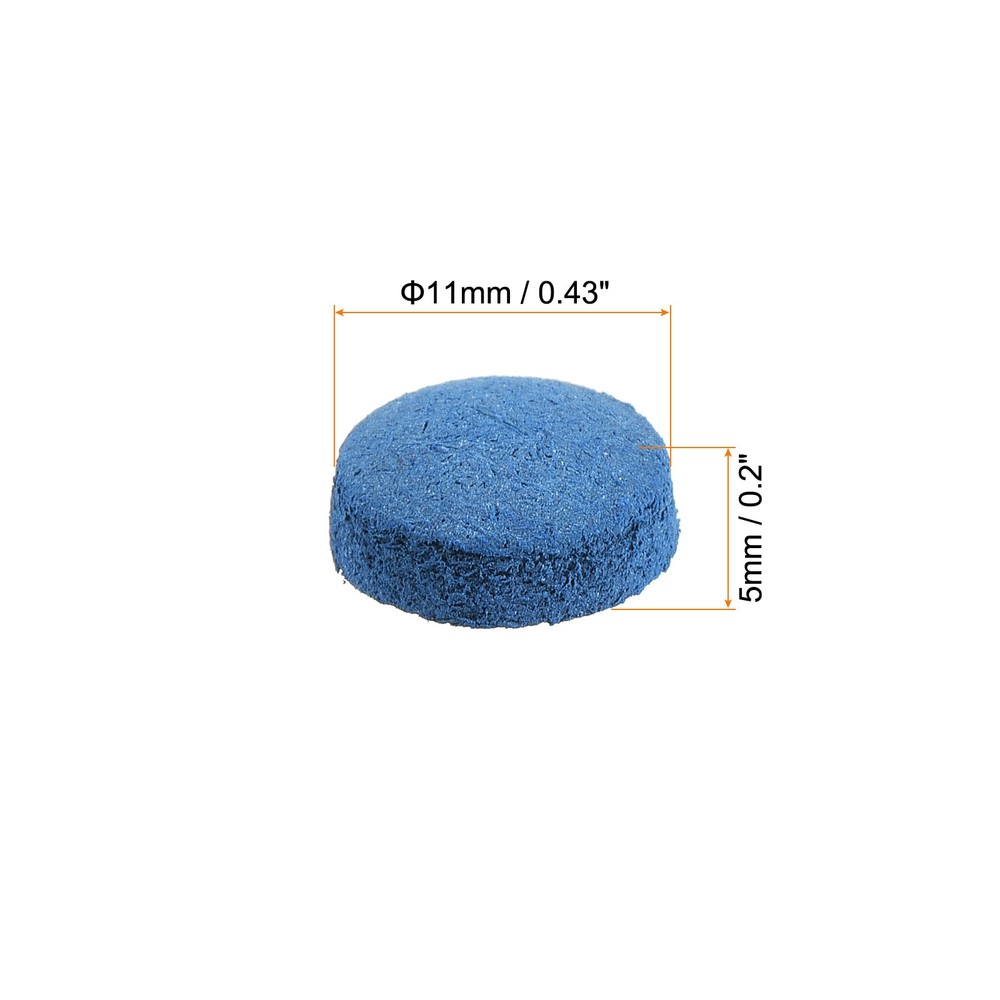 11mm Billiard Slide Stick Tips, 50pcs Replacement Tips, Blue