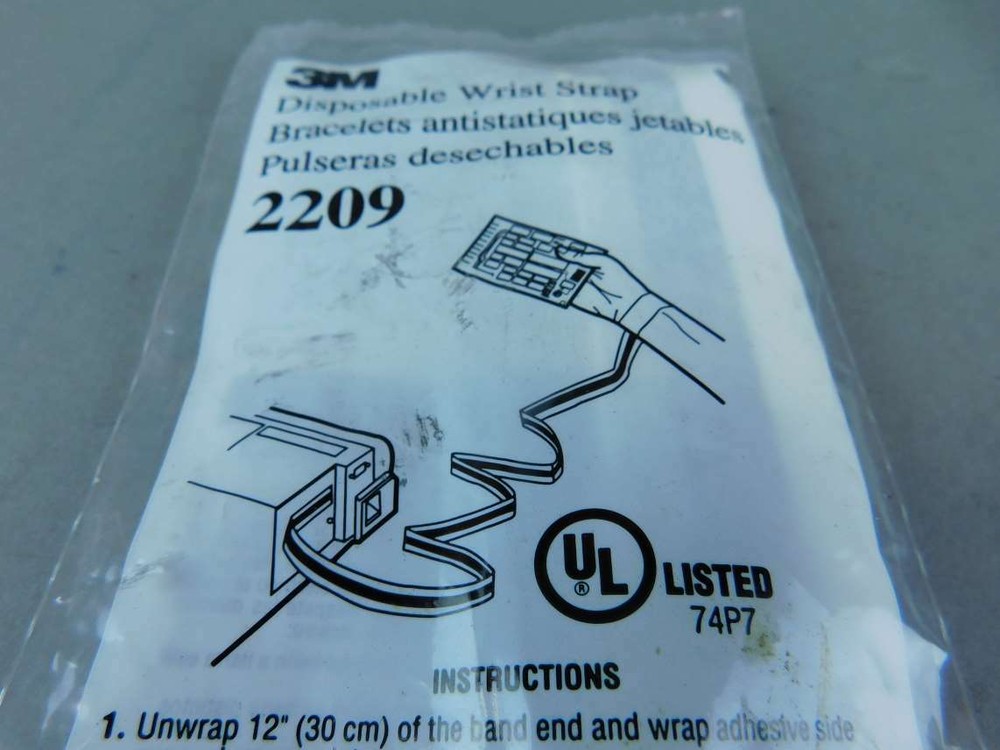 3M 2209 Disposable Grounding Wrist Strap - NEW Surplus!