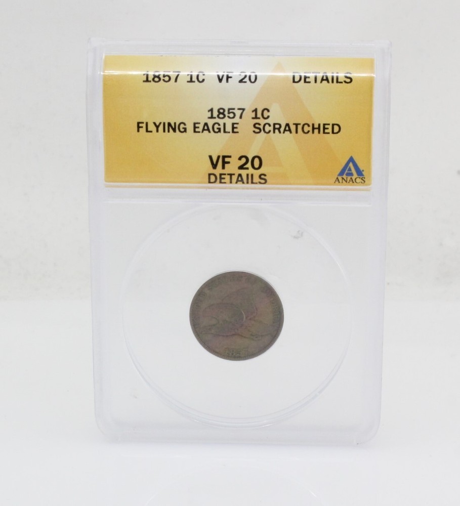 1857- 1C VF 20 Flying Eagle Scratched ANACS