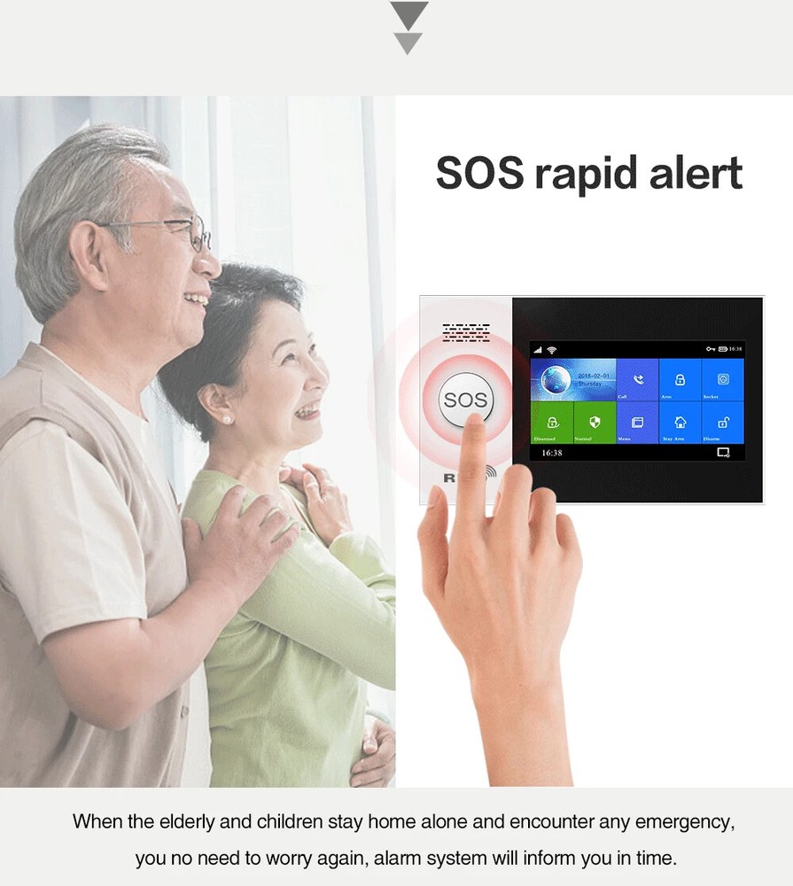 WiFi Alarm System for Home Security Wireless Solar Siren Support Remote Control