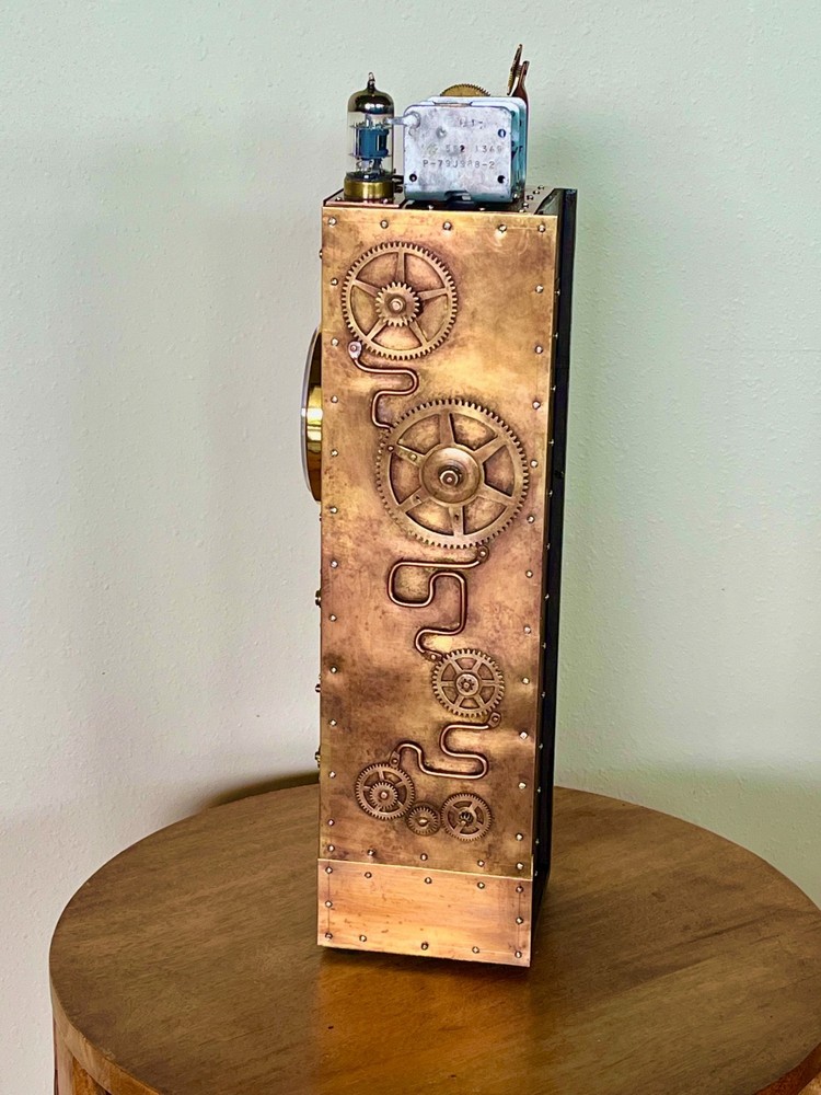 steampunk desk clock