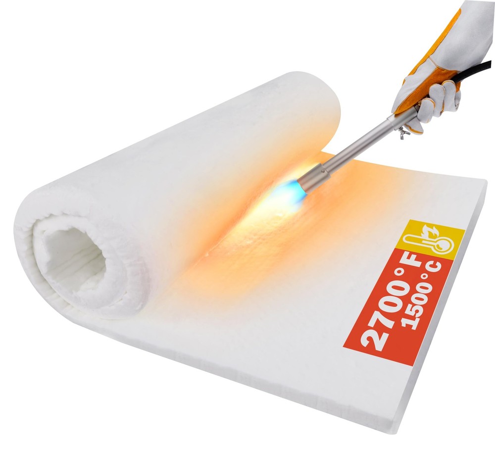 Ceramic Fiber Insulation, 60"x24"x1"Thick, 2600F Fireproof Insulation Blanket...